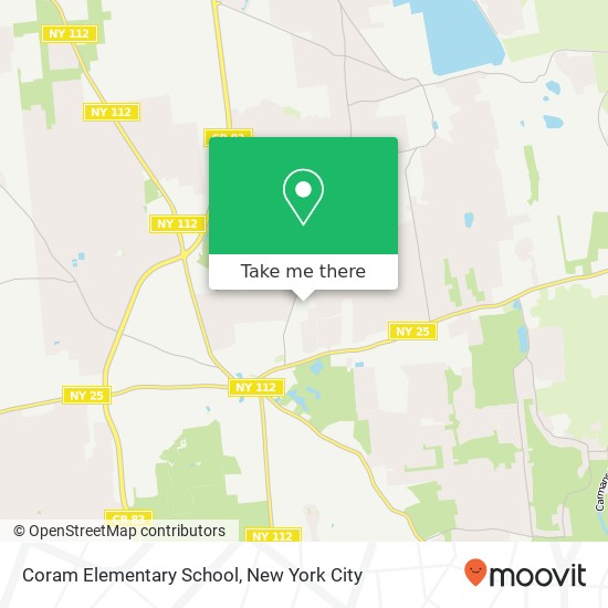 Coram Elementary School map
