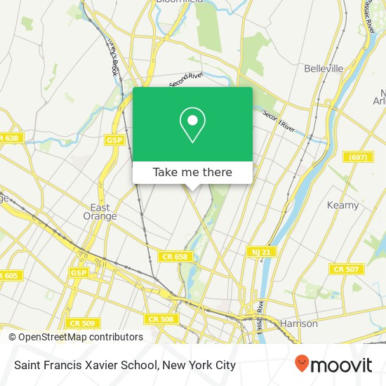 Saint Francis Xavier School map