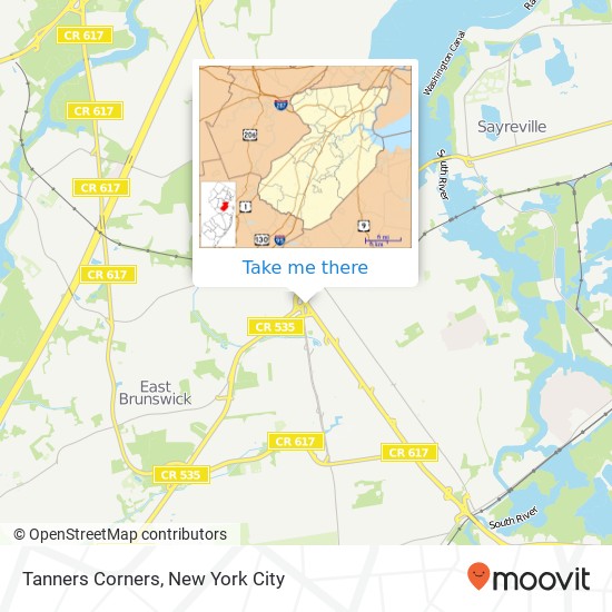 Mapa de Tanners Corners