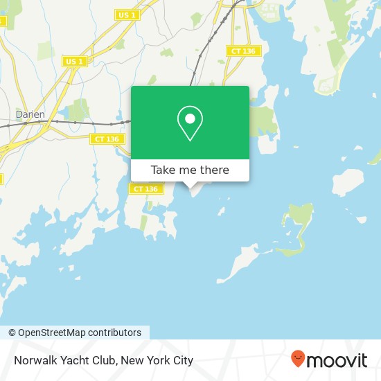 Norwalk Yacht Club map