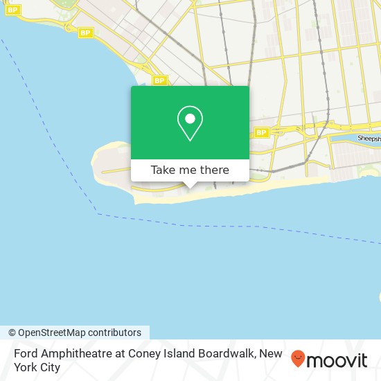 Ford Amphitheatre at Coney Island Boardwalk map