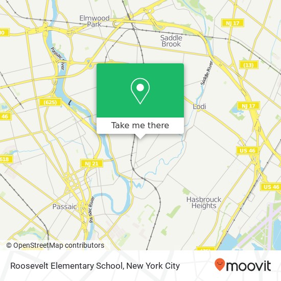 Roosevelt Elementary School map