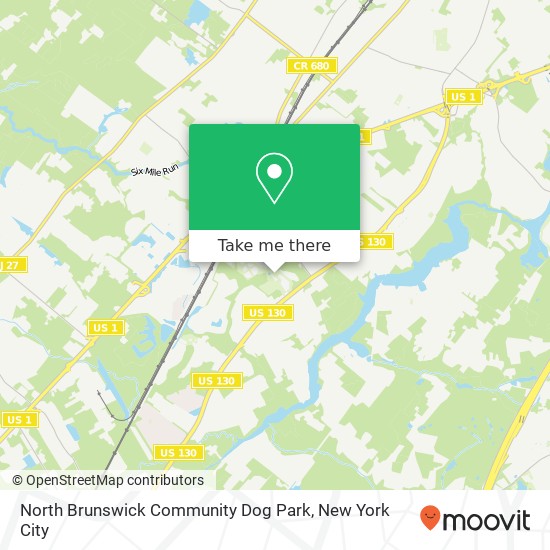 Mapa de North Brunswick Community Dog Park