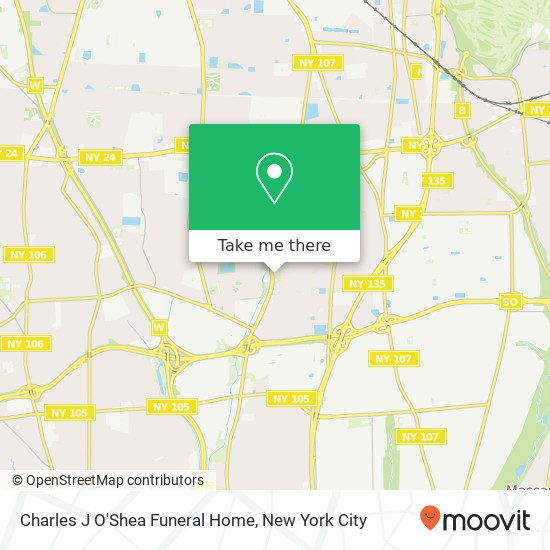 Charles J O'Shea Funeral Home map