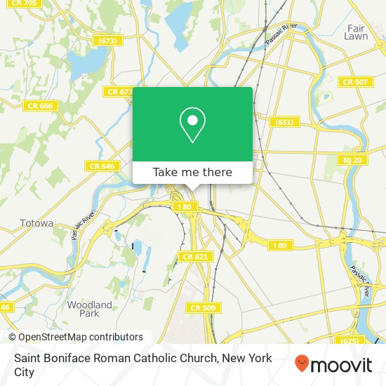 Saint Boniface Roman Catholic Church map