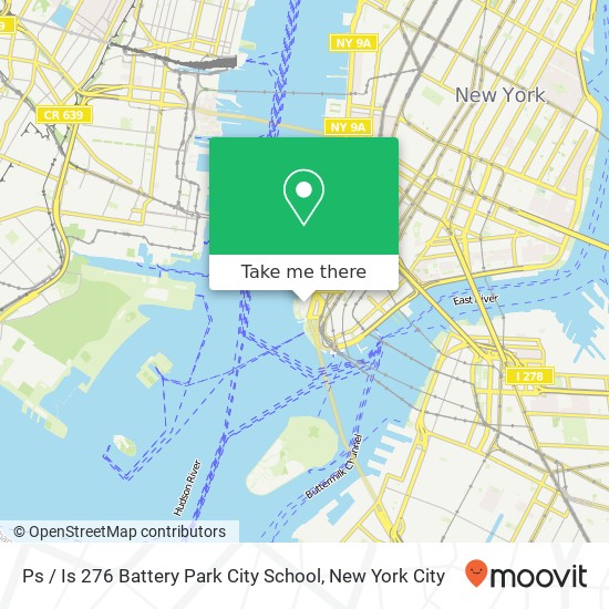 Mapa de Ps / Is 276 Battery Park City School