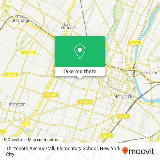 Mapa de Thirteenth Avenue / Mlk Elementary School