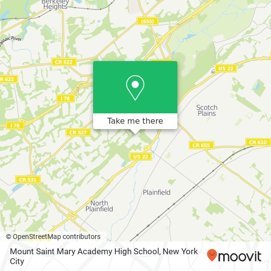 Mount Saint Mary Academy High School map