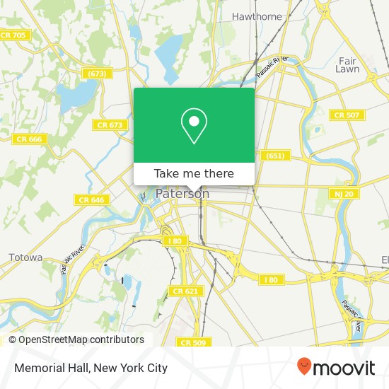 Mapa de Memorial Hall