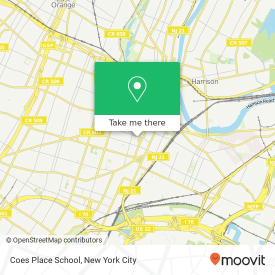 Coes Place School map