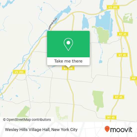 Wesley Hills Village Hall map