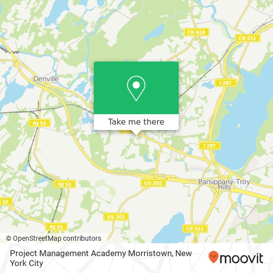 Project Management Academy Morristown map