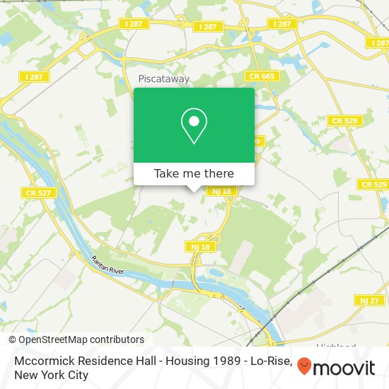 Mccormick Residence Hall - Housing 1989 - Lo-Rise map