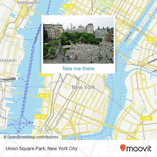 Union Square Park map