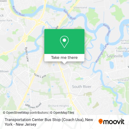 Transportation Center Bus Stop (Coach Usa) map