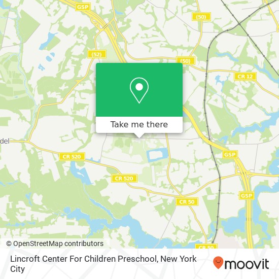 Mapa de Lincroft Center For Children Preschool
