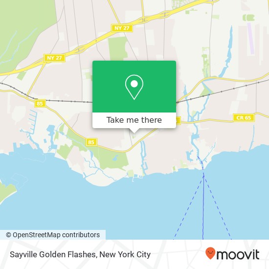 Sayville Golden Flashes map