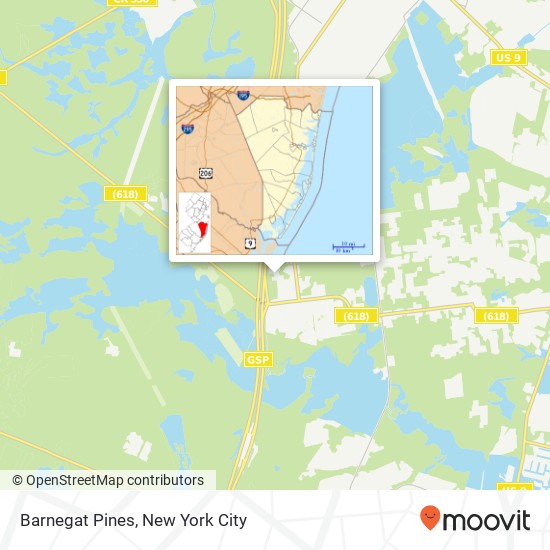 Mapa de Barnegat Pines