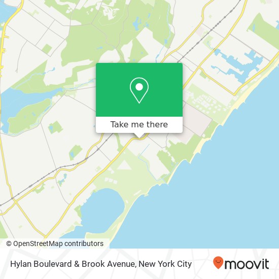 Hylan Boulevard & Brook Avenue map
