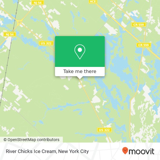 River Chicks Ice Cream map