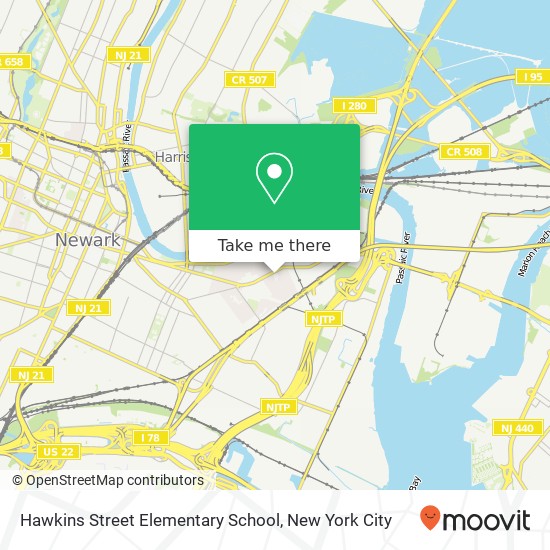 Hawkins Street Elementary School map