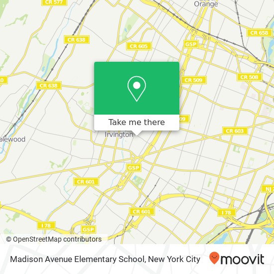 Mapa de Madison Avenue Elementary School