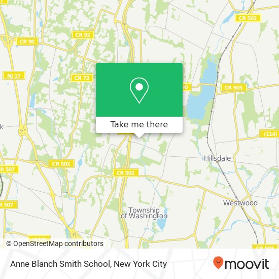 Anne Blanch Smith School map