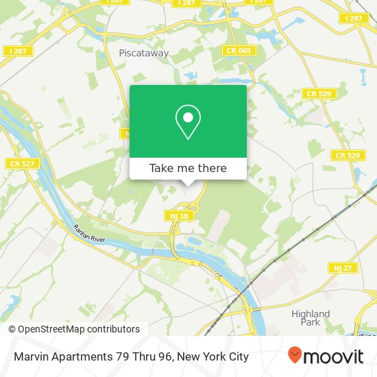 Mapa de Marvin Apartments 79 Thru 96
