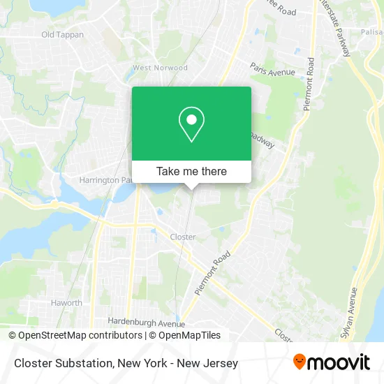 Closter Substation map