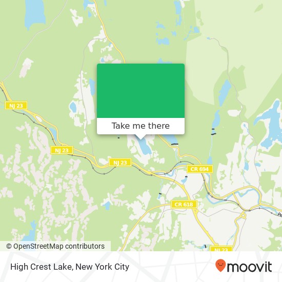 High Crest Lake map