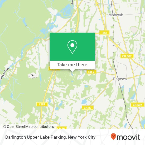 Mapa de Darlington Upper Lake Parking