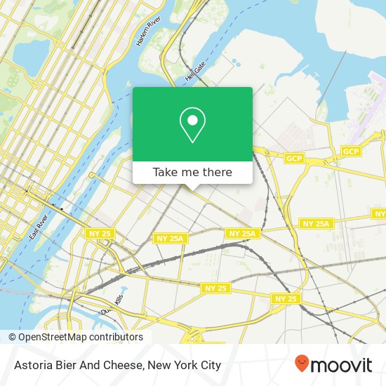 Astoria Bier And Cheese map