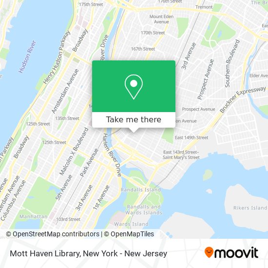 Mott Haven Library map