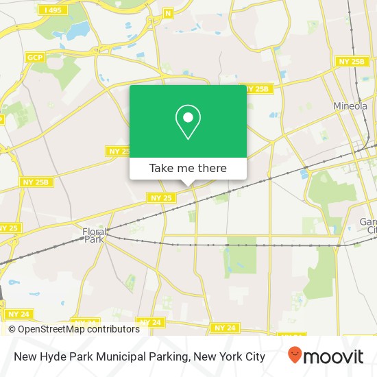 New Hyde Park Municipal Parking map
