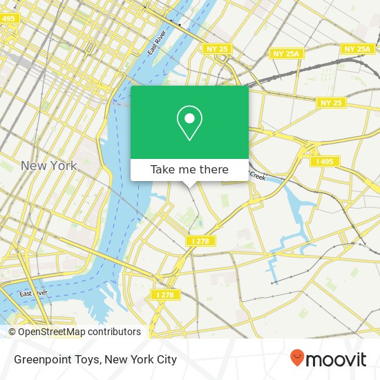 Mapa de Greenpoint Toys