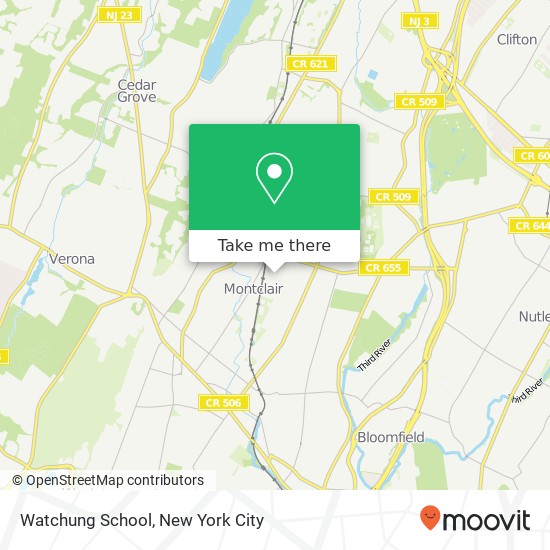 Mapa de Watchung School