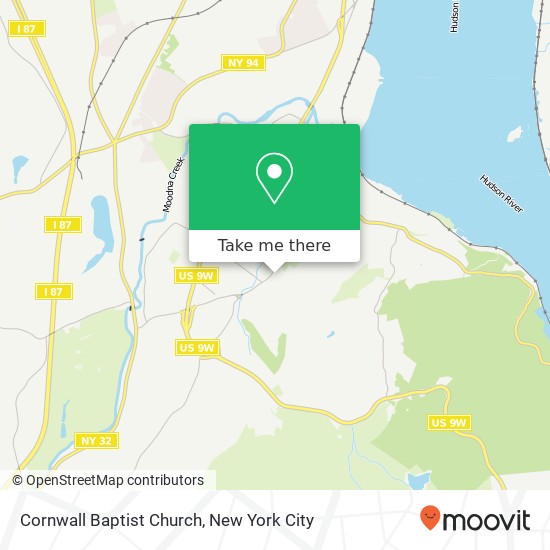 Cornwall Baptist Church map