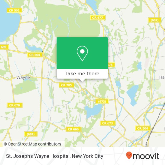 St. Joseph's Wayne Hospital map