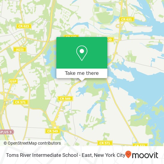 Toms River Intermediate School - East map