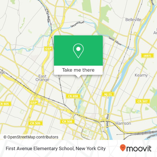 Mapa de First Avenue Elementary School