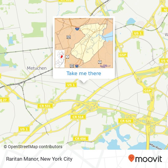 Raritan Manor map