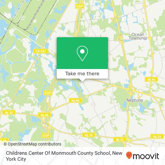 Mapa de Childrens Center Of Monmouth County School