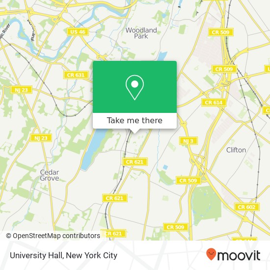 Mapa de University Hall