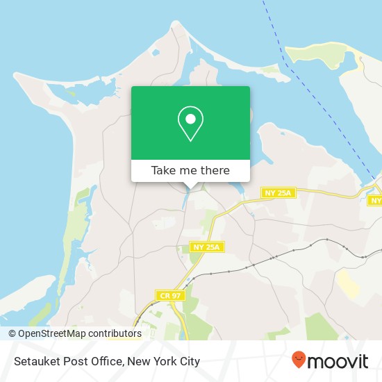 Setauket Post Office map