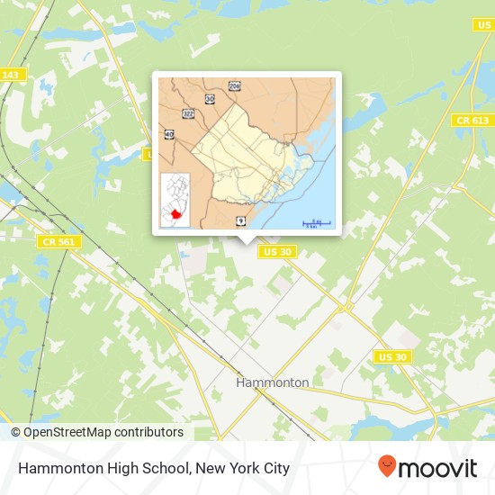 Hammonton High School map
