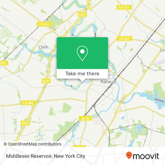 Middlesex Reservoir map