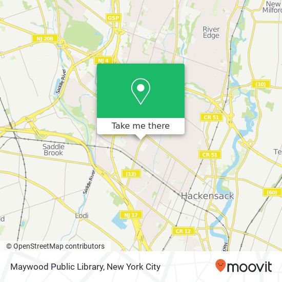 Maywood Public Library map
