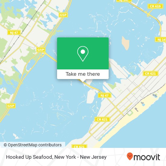 Hooked Up Seafood map