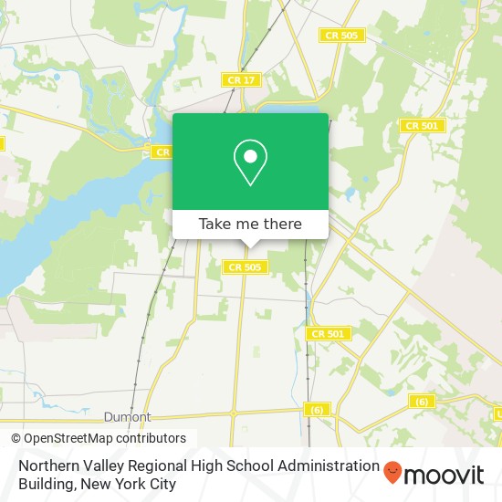 Northern Valley Regional High School Administration Building map