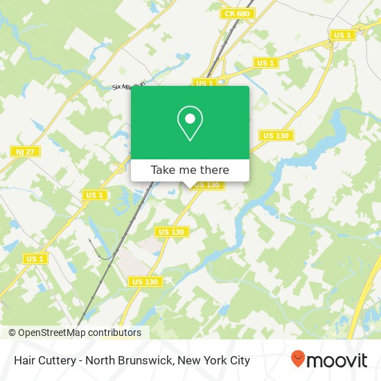 Mapa de Hair Cuttery - North Brunswick